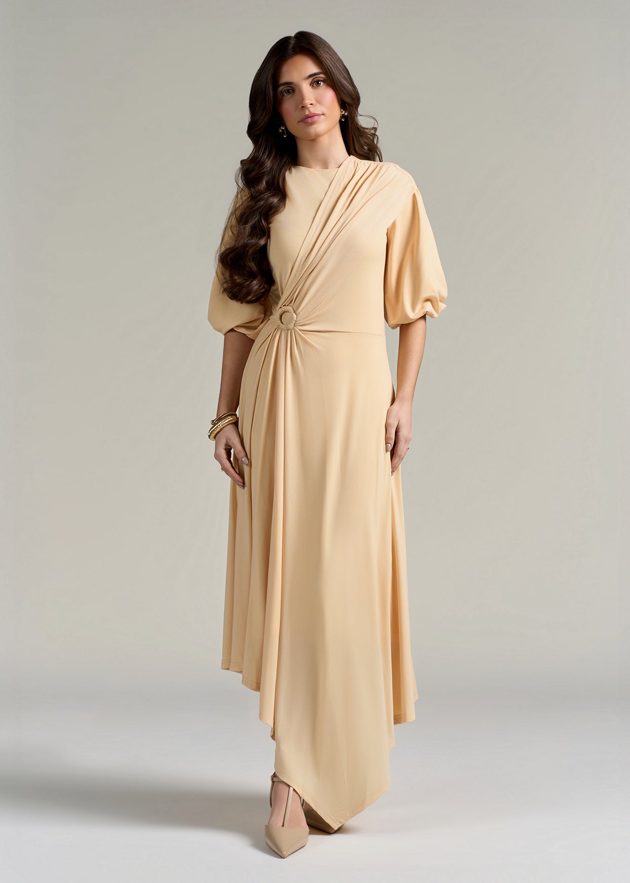Shoulder Drape Dress – Avanel Couture