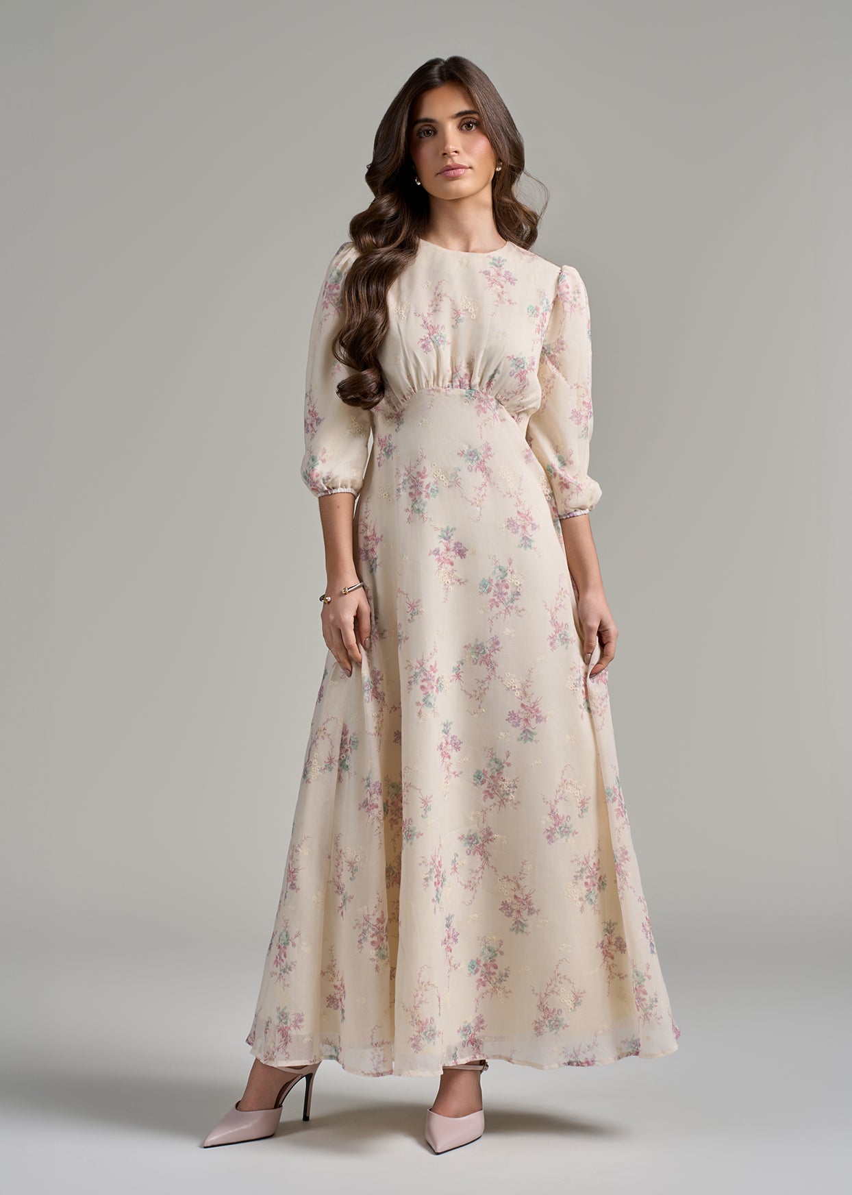 Embroidered linen dress