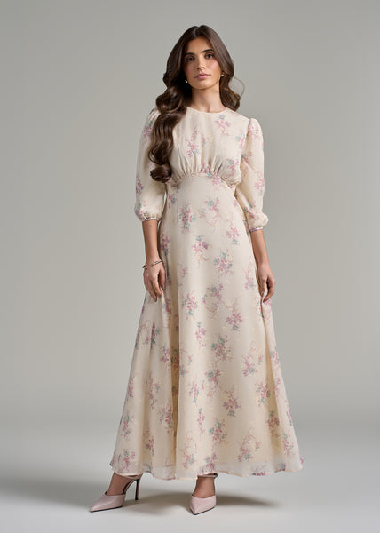 Embroidered linen dress  Avanel Couture