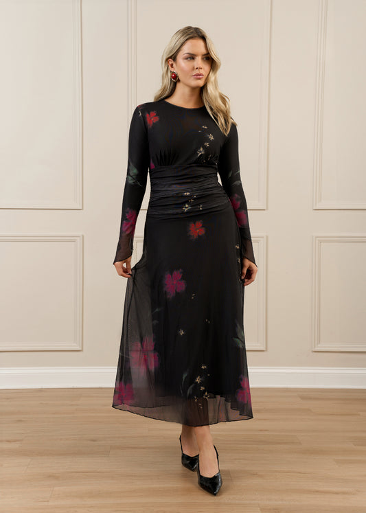 Floral Mesh Maxi
