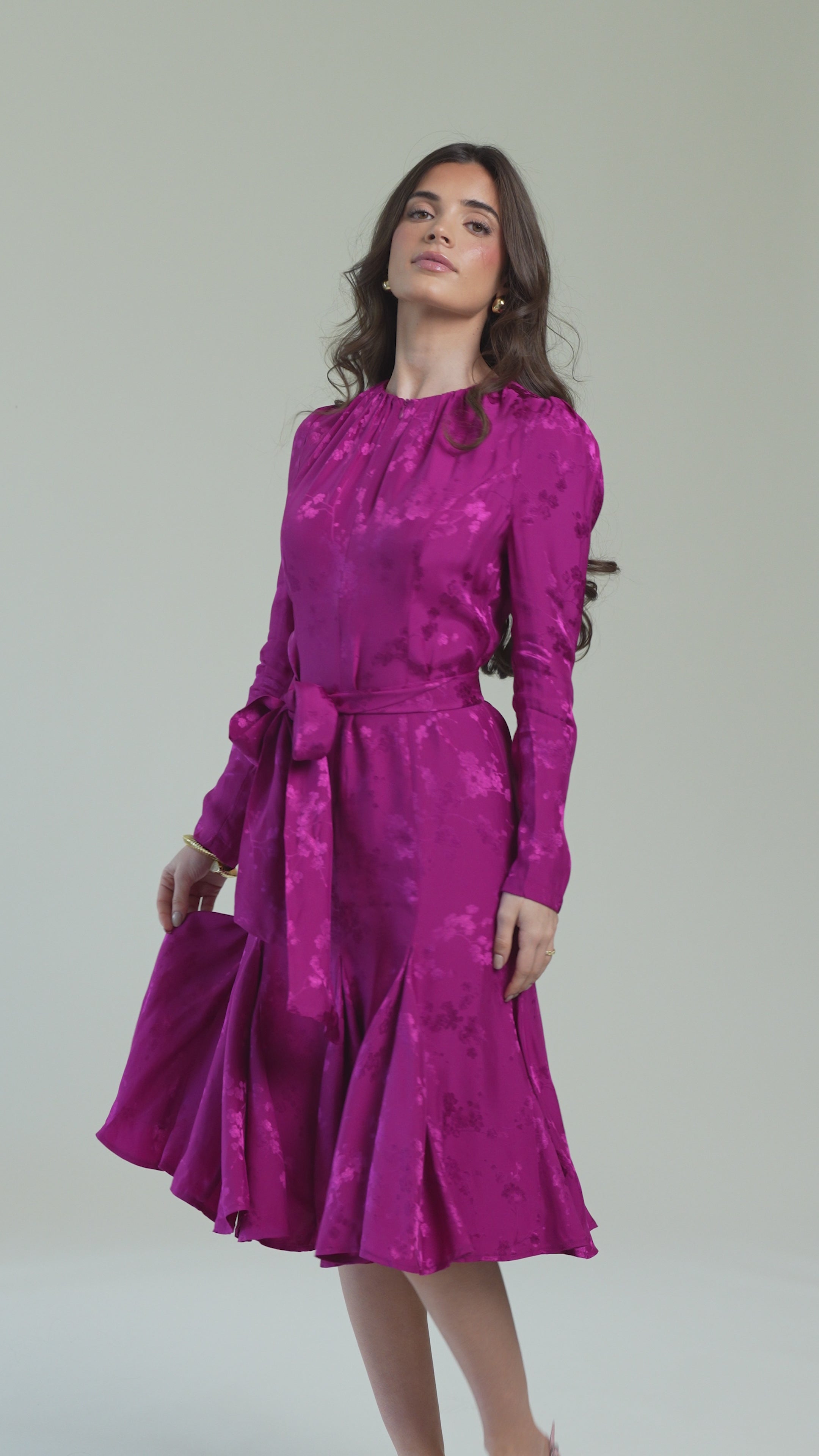 【L size】ANDRESD V line jacquard dress ANDRESD V line jacquard dress